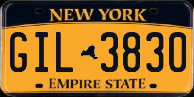 NY license plate GIL3830
