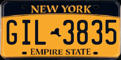 NY license plate GIL3835