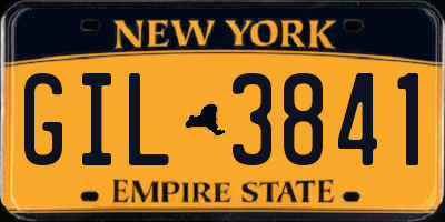 NY license plate GIL3841