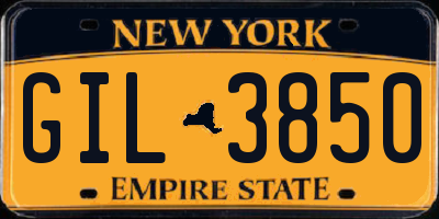 NY license plate GIL3850