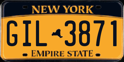 NY license plate GIL3871