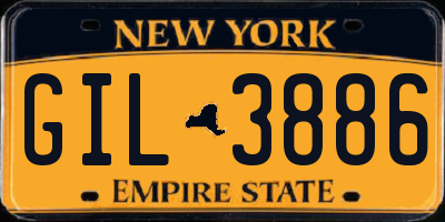 NY license plate GIL3886