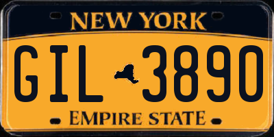 NY license plate GIL3890