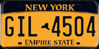 NY license plate GIL4504