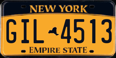 NY license plate GIL4513