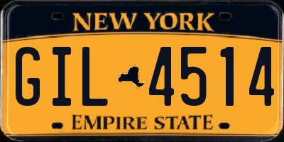 NY license plate GIL4514