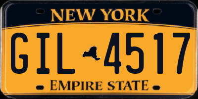 NY license plate GIL4517