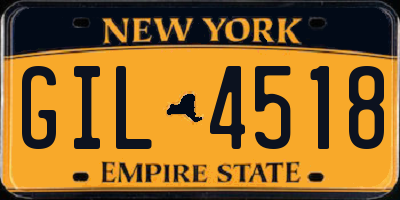 NY license plate GIL4518