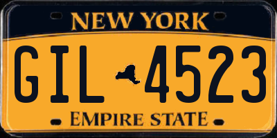 NY license plate GIL4523