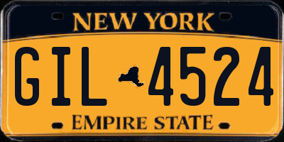 NY license plate GIL4524