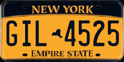NY license plate GIL4525