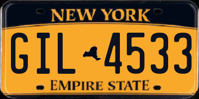NY license plate GIL4533