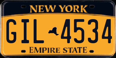 NY license plate GIL4534