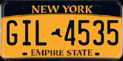 NY license plate GIL4535