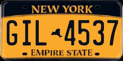 NY license plate GIL4537