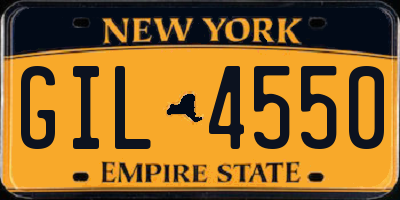 NY license plate GIL4550
