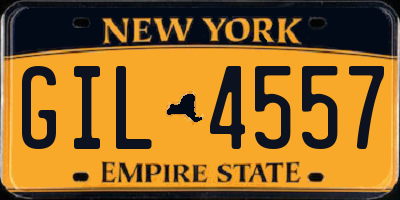 NY license plate GIL4557