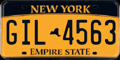 NY license plate GIL4563