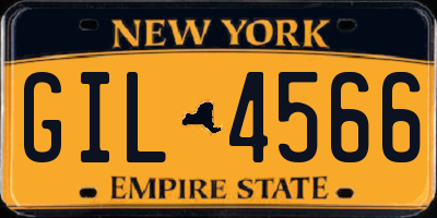 NY license plate GIL4566