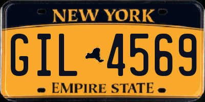 NY license plate GIL4569