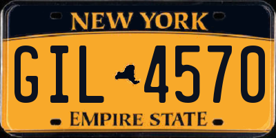 NY license plate GIL4570