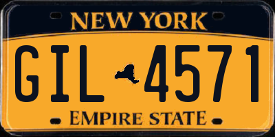 NY license plate GIL4571