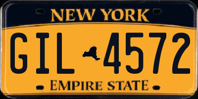 NY license plate GIL4572