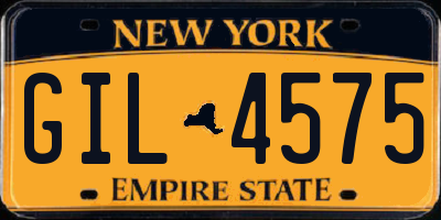 NY license plate GIL4575