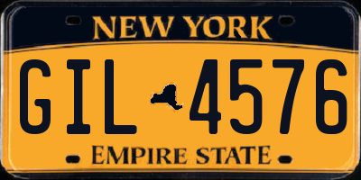 NY license plate GIL4576