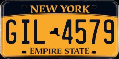 NY license plate GIL4579