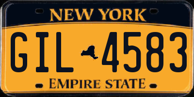 NY license plate GIL4583