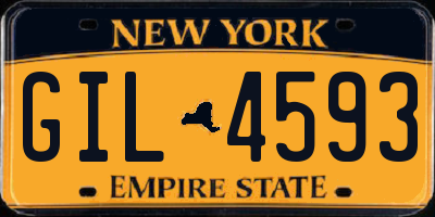 NY license plate GIL4593