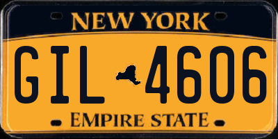 NY license plate GIL4606