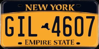 NY license plate GIL4607