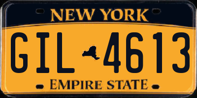 NY license plate GIL4613