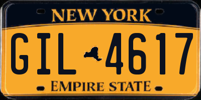 NY license plate GIL4617