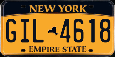NY license plate GIL4618