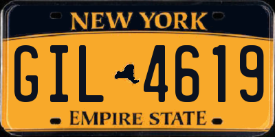 NY license plate GIL4619