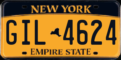 NY license plate GIL4624