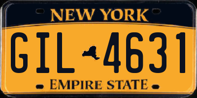 NY license plate GIL4631