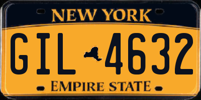 NY license plate GIL4632
