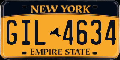 NY license plate GIL4634