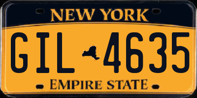 NY license plate GIL4635