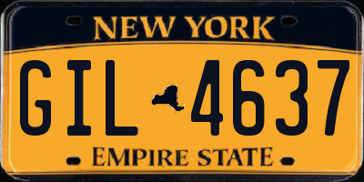 NY license plate GIL4637