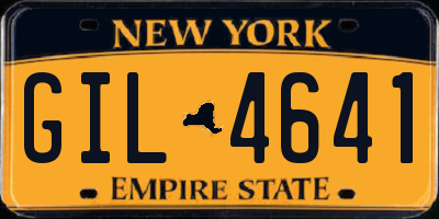 NY license plate GIL4641