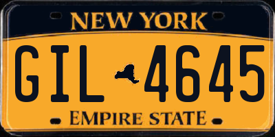 NY license plate GIL4645
