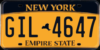 NY license plate GIL4647