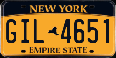 NY license plate GIL4651