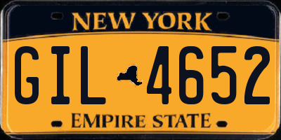 NY license plate GIL4652