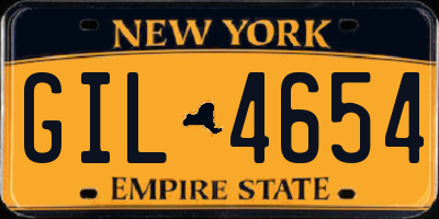 NY license plate GIL4654